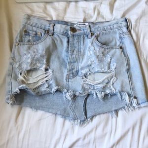 One Teaspoon Denim Mini Skirt